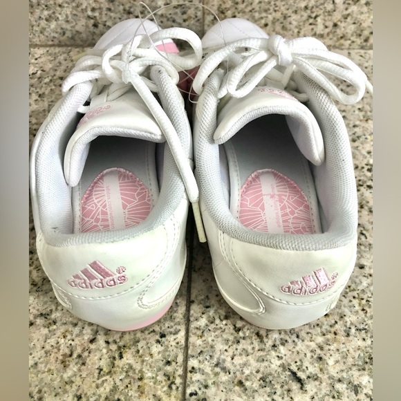 Adidas White and Pink Striped Sneakers - Picture 5 of 6